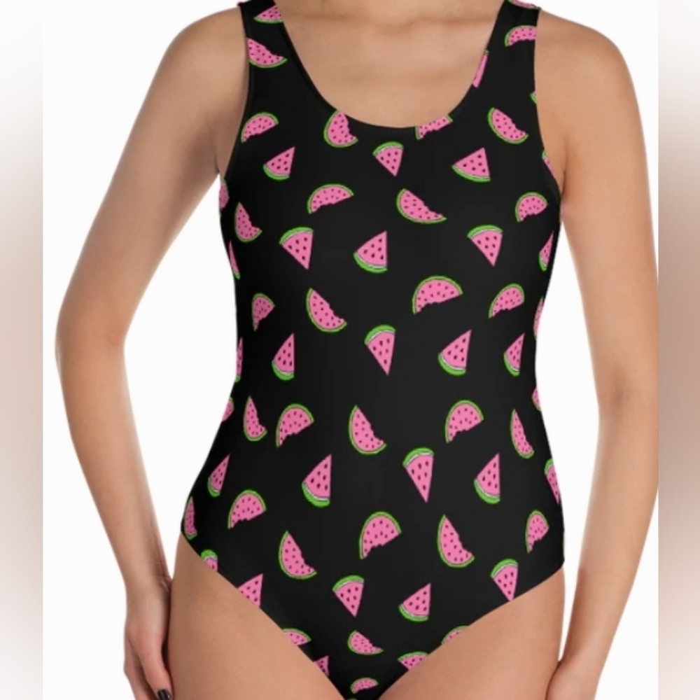 Watermelon Black Swimsuit